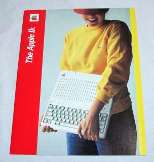 Vintage 1984 Apple Computer APPLE IIC Intro Brochure, //c 2c Large 