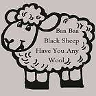 more options baa baa black sheep nursery wall sticker rub