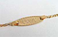Love Baby Gold 18k GF Bracelet Chain Infants 5.5 Tag  
