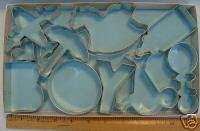 BABY Boy metal COOKIE CUTTER CUTTERS SET of 10 assorted  