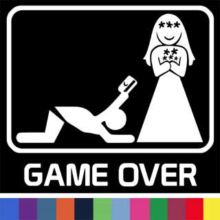 GAME OVER funny wedding bachelor party stag T Shirt  