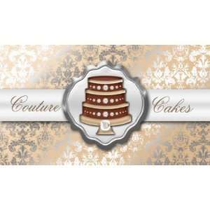   Cake Couture Glitzy Damask Cake Bakery Business Card: Office Products