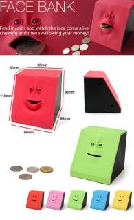 Facebank Face bank Sensor Coin Money Box Cute Red Gift  