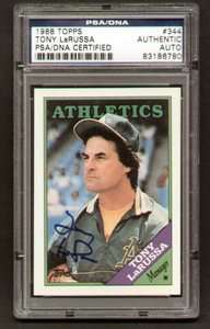   signed autograph auto 1988 Topps Baseball Trading Card PSA Slabbed