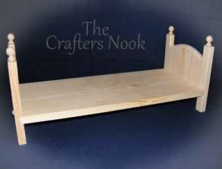 Single Doll Bed, The Crafters Nook 18 Doll Furniture. Single Doll Bed 