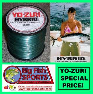 YO ZURI HYBRID Fluorocarbon Fishing Line 40lb/600yd GR  