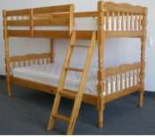 Bunk Bed   Twin over Twin Turn Post Honey