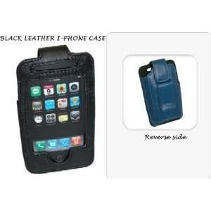   Genuine Leather iPhone Case with Belt Clip, in Black