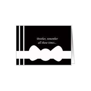 Bit of Humor Brother Will You Be My Best Man? Card    White Bow Tie 