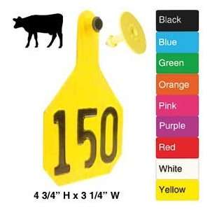   Tags   Large Numbered Cattle ID Tags   101 125 Orange