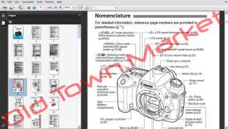 Canon EOS 20D Camera   Users Instruction Manual   20 D  