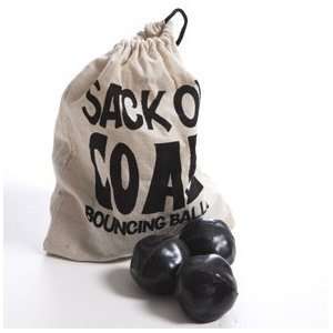  Sack of Rubber Coal Shaped Bouncing Balls Toys & Games