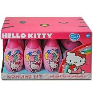  Hello Kitty Bowling Set   6 Pins & Bowling Ball Toys 