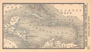 WEST INDIES / CENTRAL AMERICA Antique Map.Alden. c1888  