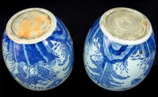 PAIR OF BLUE AND WHITE MASSIVE CHINESE PLANTERS  
