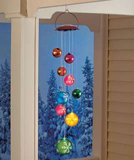 LIGHTED SOLAR HOLIDAY CHRISTMAS BALL MOBILE OUTDOOR DECORATIONS  