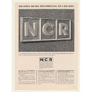  1962 National Cash Register Co NCR New Business Mark Print 