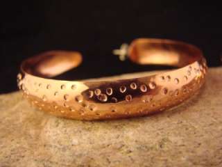 Navajo Indian Large Copper Hoop Earrings by Verna Tahe  