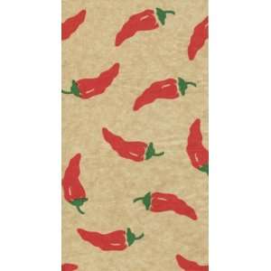 Chili Peppers On Kraft Tissue Wrapping Paper 10 Sheets