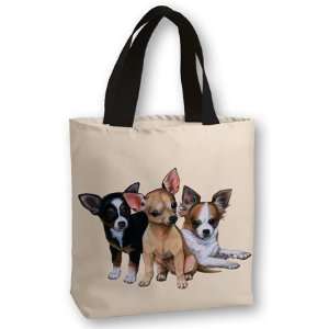 Chihuahua Puppies Large Canvas Tote Bag