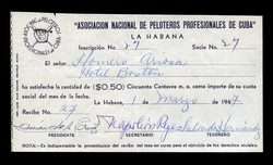 1947 Cuba Cuban Baseball Players Autograph Signed Document  