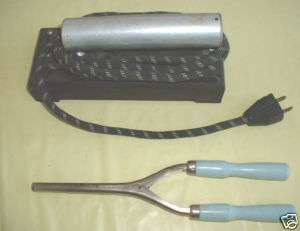 ANTIQUE CURLING IRONS W/ELECTRICAL HEATING ELEMENT  