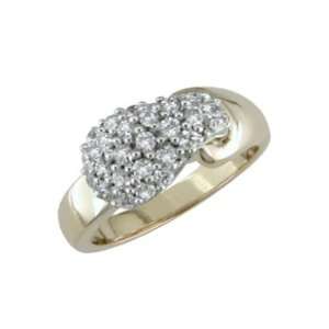    Fylicity   size 13.75 14K Half Carat Diamond Cluster Ring Jewelry