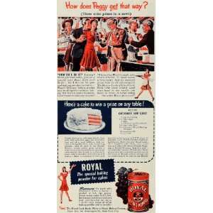  1942 Ad Coconut Jam Cake Recipe Royal Baking Powder 