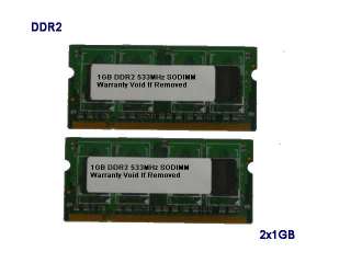 2GB DDR2 PC4200 SODIMM PC2 533 MHz 2X 1GB LAPTOP MEMORY  