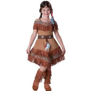   Character Costumes Indian Maiden Child Costume / Brown   Size   Size 6