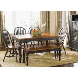  Liberty Furniture Low Country Black 6 Piece Dining Set   4 