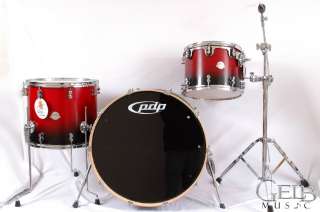 DW / PDP Platinum 3 Piece Drum Kit   Red To Black Fade  