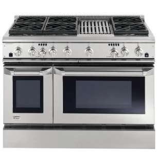 GE MONOGRAM 48 DUAL FUEL RANGE OVEN W/ 6 BURNERS & GRILL STAINLESS 