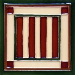 Hand Painted Deco Bandera 6 x 6 Inch Ceramic Kitchen Wall Floor Tile 