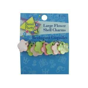  8 piece large flower shell charms Pack Of 96