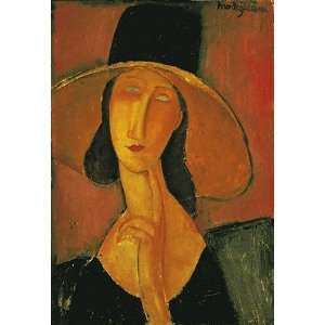 Amedeo Modigliani   Jeanne Hebuterne Con Grande Canvas