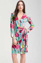 Maggy London Floral Jersey Wrap Dress $158.00