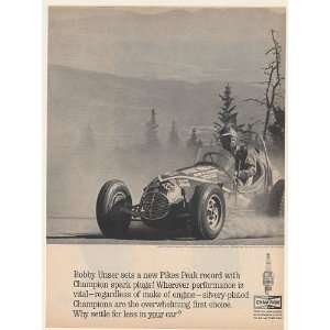  1963 Bobby Unser Pikes Peak Race Car Champion Spark Plugs 