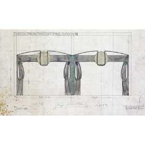 Design For An Exhibition by Charles Rennie Mackintosh. Size 16.00 X 9 