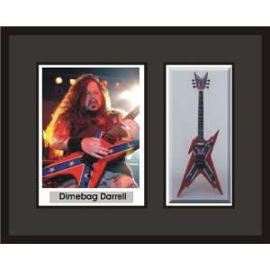  DIMEBAG DARRELL Guitar Shadowbox Frame Pantera Rebel 