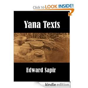  Yana Texts eBook Edward Sapir Kindle Store