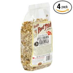 Bobs Red Mill Granola Apple Cinnamon NO  FAT ADDED, 12 ounces (Pack 