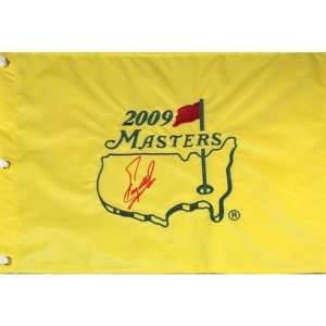  Fuzzy Zoeller Autographed 2009 Masters Golf Pin Flag 