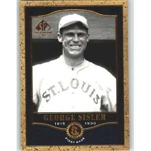 2001 Sp Legendary Cuts #10 George Sisler   St. Louis Browns (Baseball 