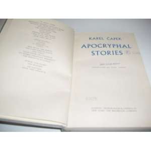  APOCRYPHAL STORIES. Karel. Capek Books