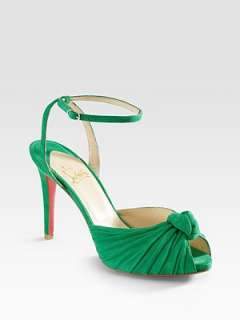 Christian Louboutin   Suede Ankle Strap Sandals    