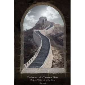  Journey of a Thousand Miles (Lao Tzu, Great Wall of China) White 