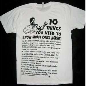   to Know About Chuck Norris Funny Tee Shirt Medium 