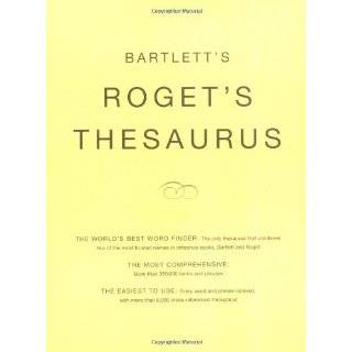 Bartletts Rogets Thesaurus by Peter Roget John Bartlett ( Paperback 