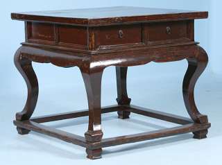 Antique Hand Lacquered Square Entry Table Console Ca.1770 1800  